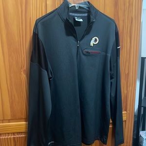 NFL Nike Dri-fit Redskins quarter zip long sleeve pullover size L